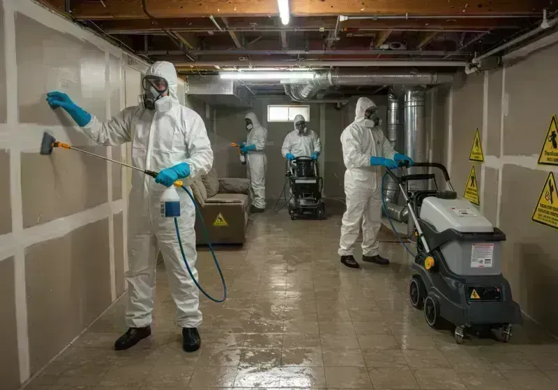 Basement Moisture Removal and Structural Drying process in Cameron Park, CA